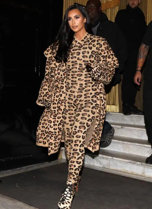 Kim Kardashian con su conjunto de leopardo, el pasado día 5 de marzo