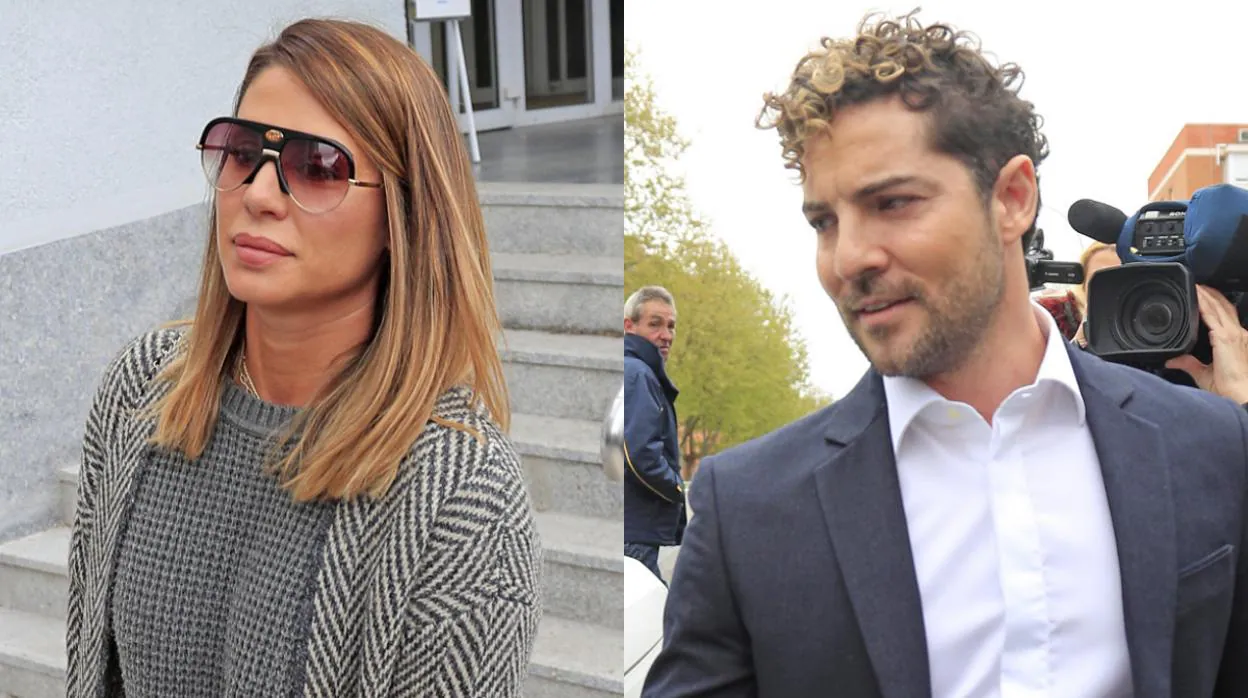 Elena Tablada y David Bisbal a su salida del juzgado