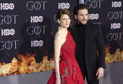 Kit Harington y Rose Leslie, el pasado marzo en Nueva York en la premier del final de la serie