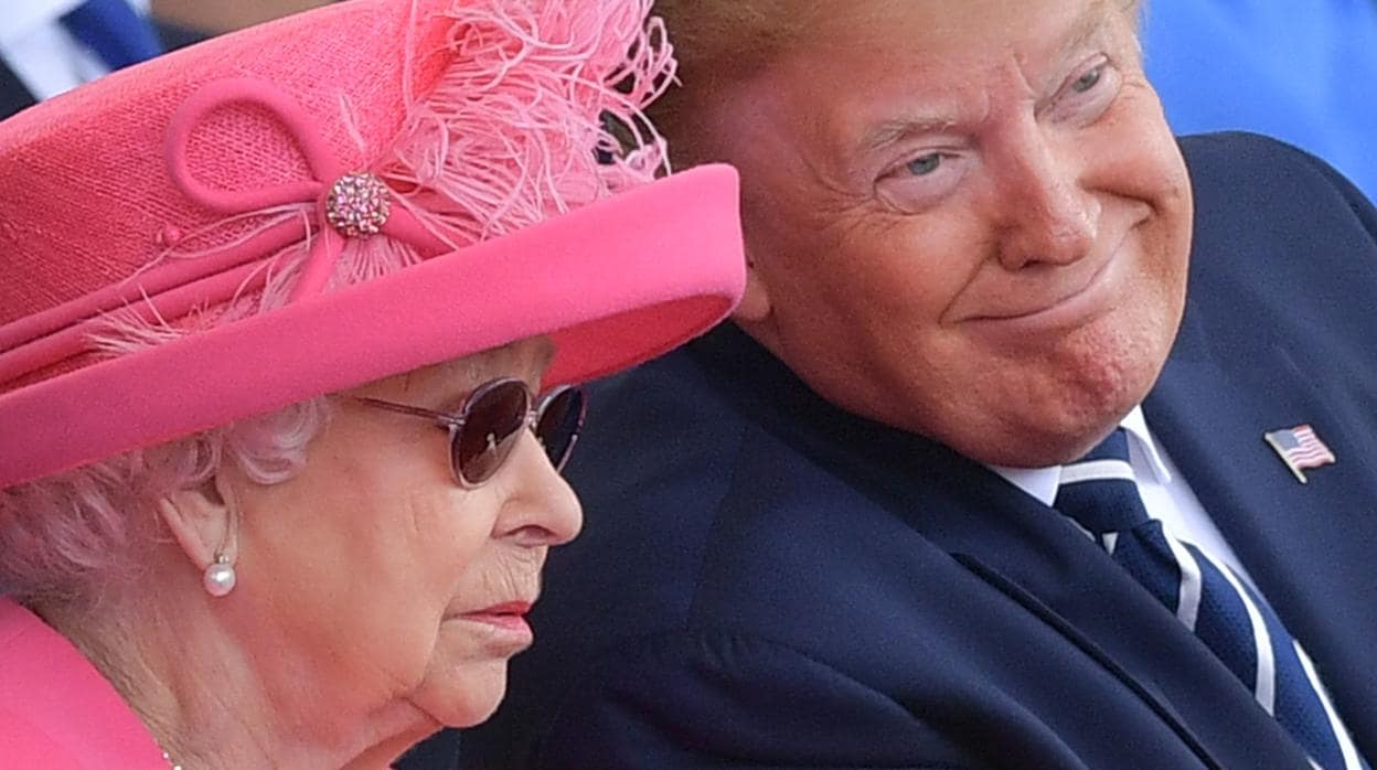 Donald Trump y la Reina Isabel II