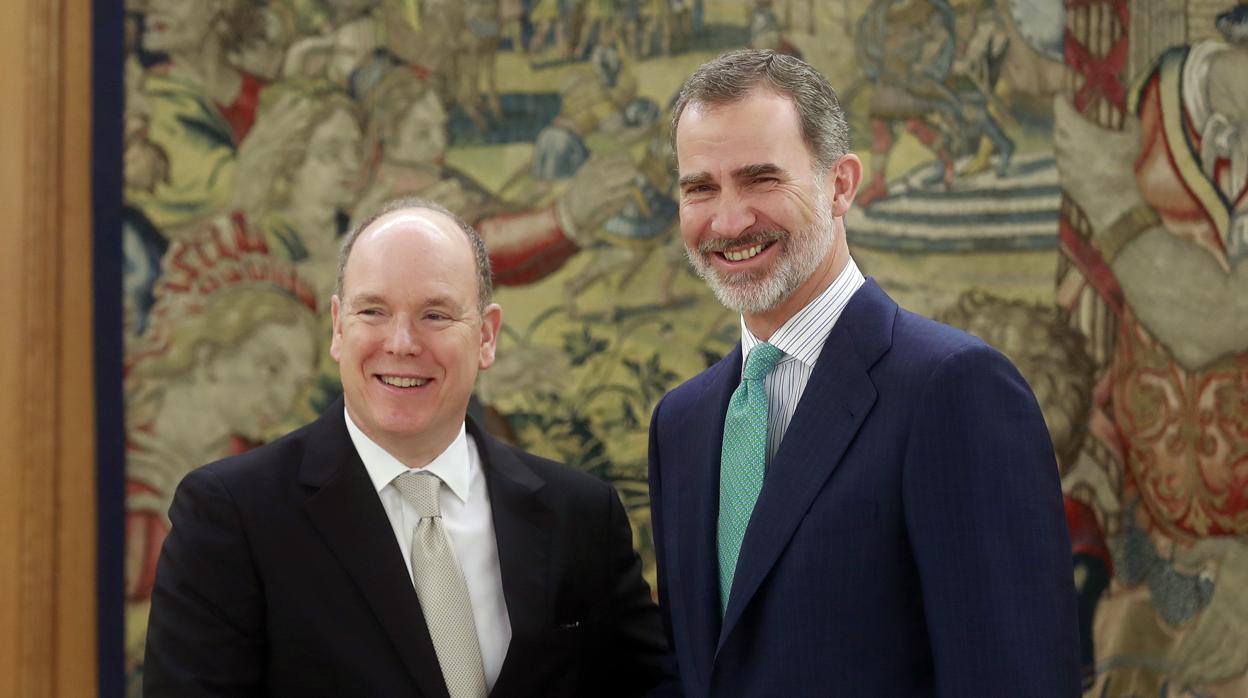 El Rey Don Felipe recibió ayer en el Palacio de La Zarzuela al Príncipe Alberto II de Mónaco