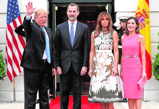 El matrimonio Trump con Don Felipe y Doña Letizia en 2018