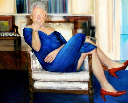 Bill Clinton con vestido y tacones: el cuadro que escondía Jeffrey Epstein