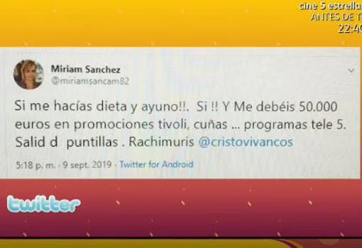 La respuesta del exnovio de Miriam Sánchez ante sus acusaciones de sometimiento