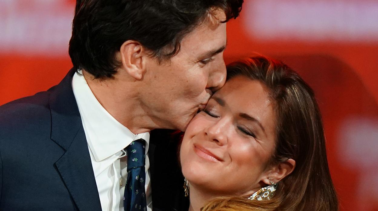 Justin Trudeau y su mujer Sophie Grégoire