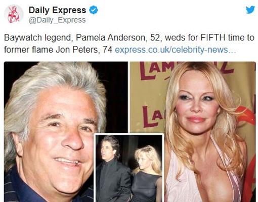 Nuevo récord de Pamela Anderson: se separa de Jon Peters doce días después de casarse