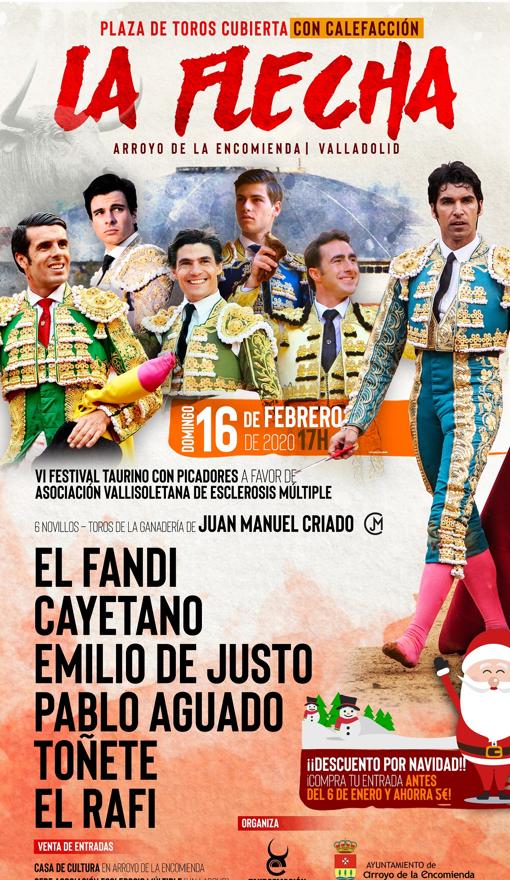 El cartel del festival taurino de La Flecha