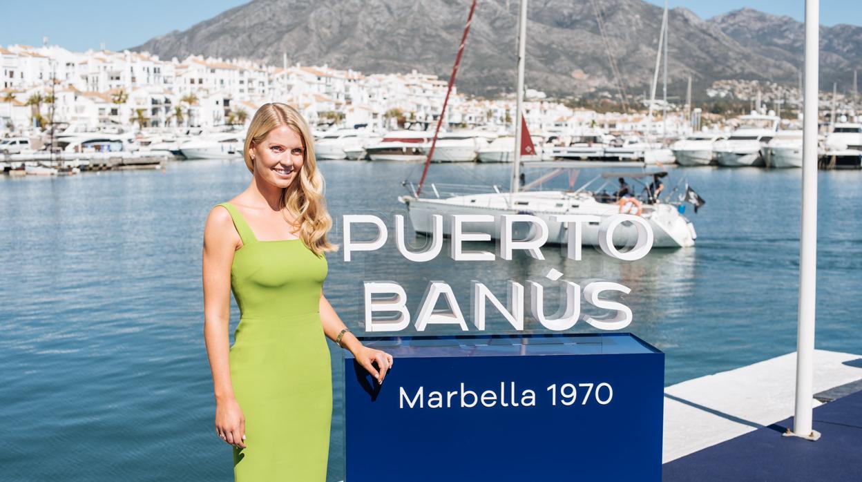 Lady Kitty Spencer, en la presentación de la campaña del 50 aniversario de Puerto Banús