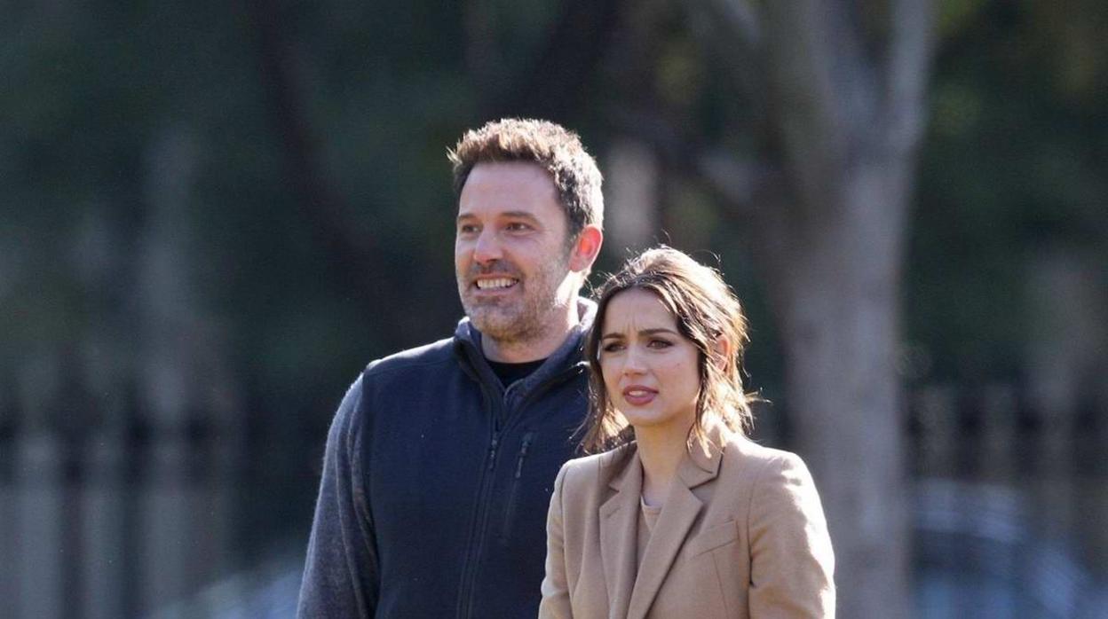 Ana de Armas y Ben Affleck, durante el rodaje de «Deep Water»