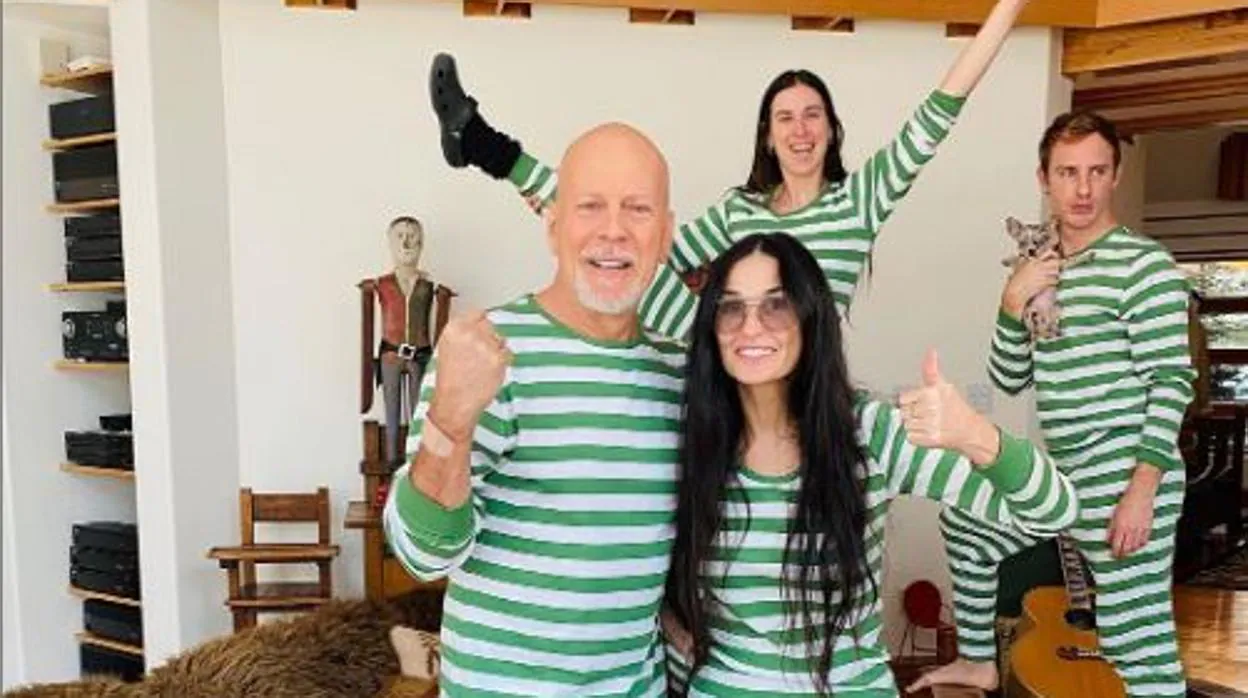 Bruce Willis y Demi Moore pasan juntos el confinamiento con sus hijas