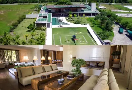 Neymar está en su casa de Mangaratiba, donde goza de comodidades como muelle privado, helipuerto, pista de tenis o sauna