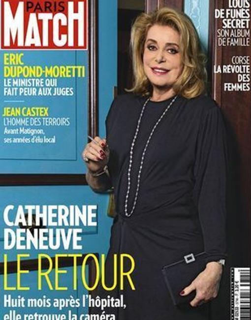 Deneuve protagonizala portada de «Paris Match»