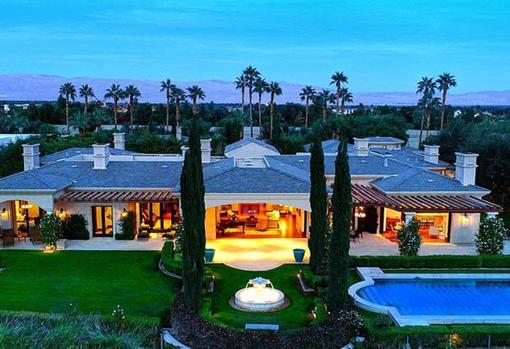 La casa del matrimonio en Palm Springs, donde vive Kim con sus hijos