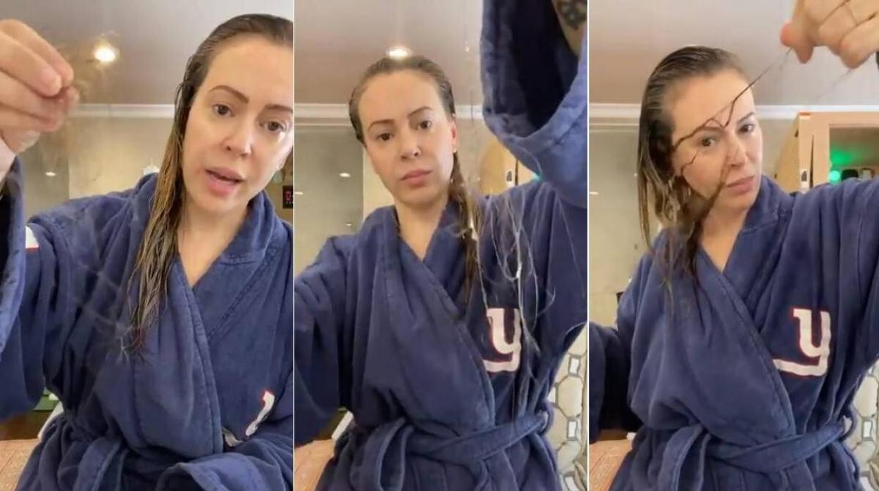 Alyssa Milano muestra las consecuencias del coronavirus en su cabello