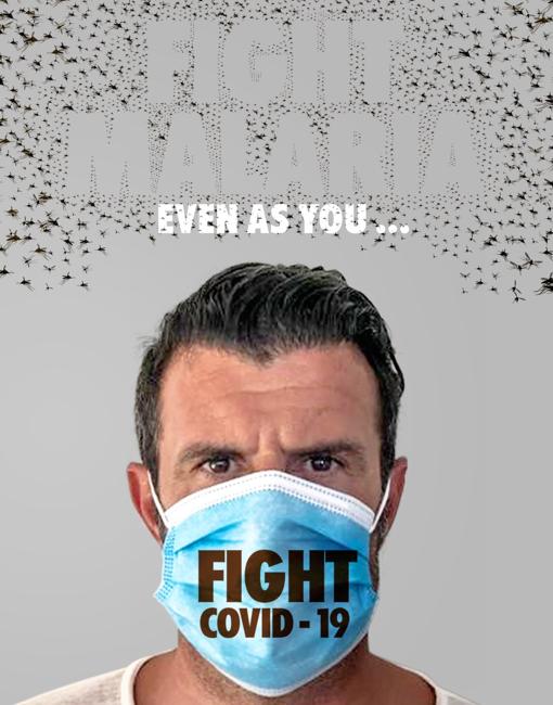 Luis Figo, en la imagen de la campaña «Cero Malaria»