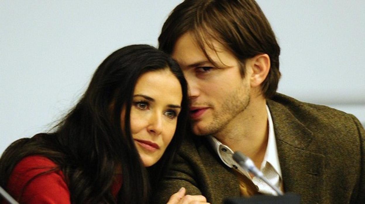 Ashton Kutcher y Demi Moore