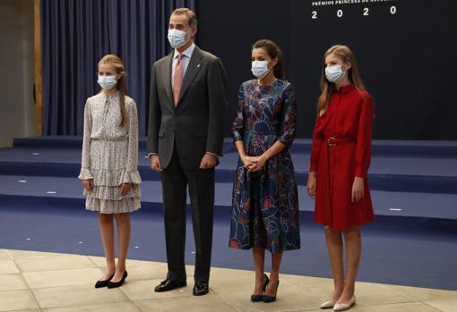 Durante la audiencia a los galardonados en los Premios Princesa de Asturias 2020