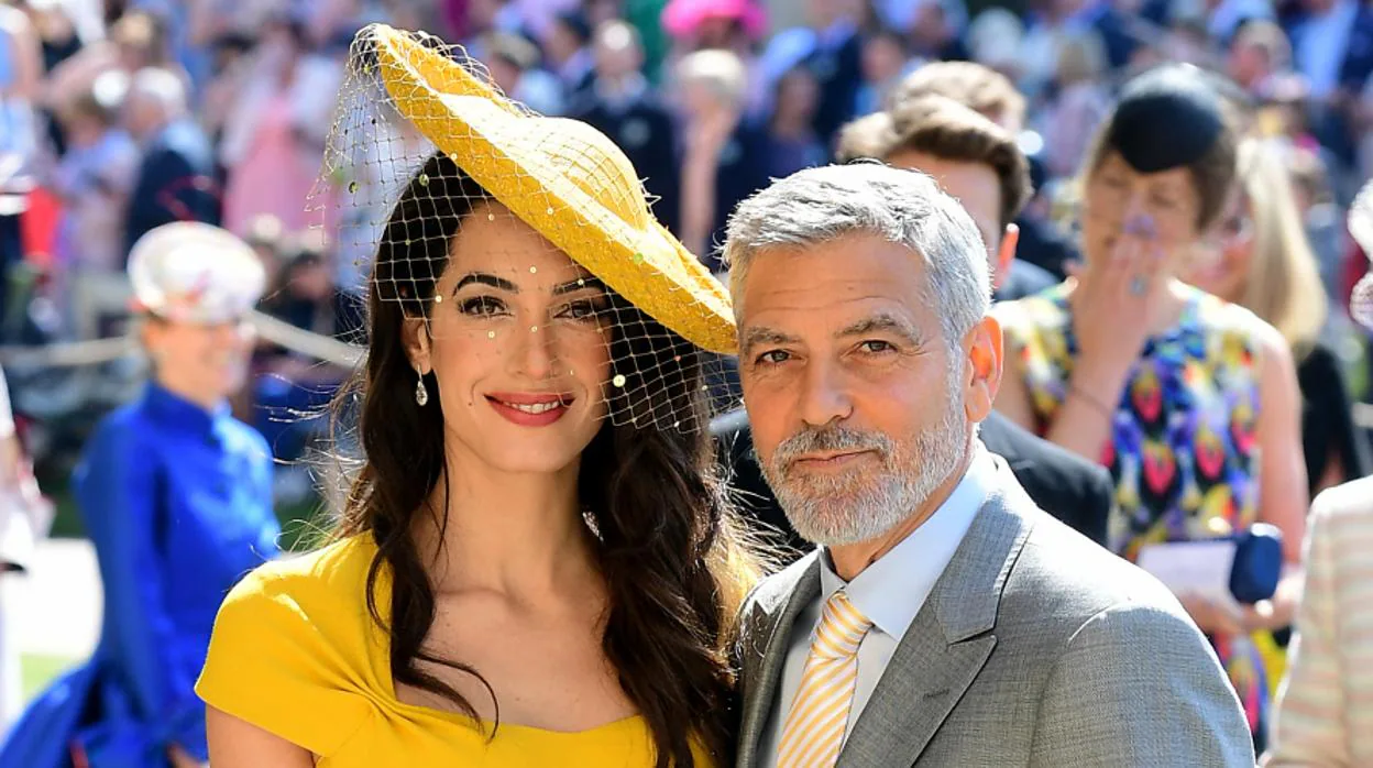 Amal Y George Clooney en la boda de los Sussex