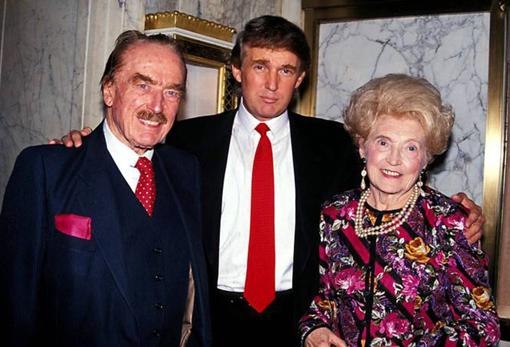 El presidente, con sus padres, Fred y Mary