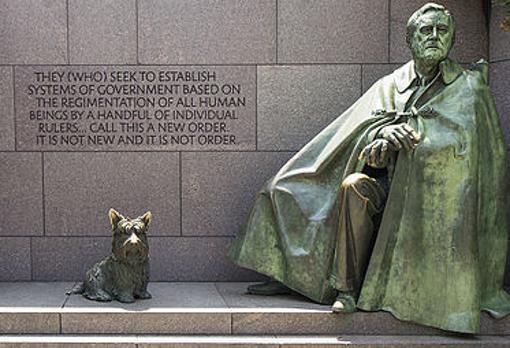 Franklin D. Roosevelt y Fala