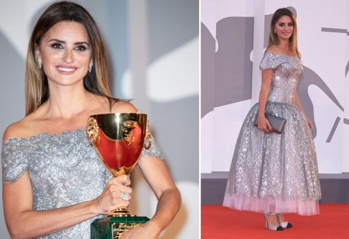 Penélope Cruz la noche que recogió su galardón