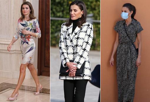 La reina Letizia con distintas prendas de Zara, Uterqüe y Mango