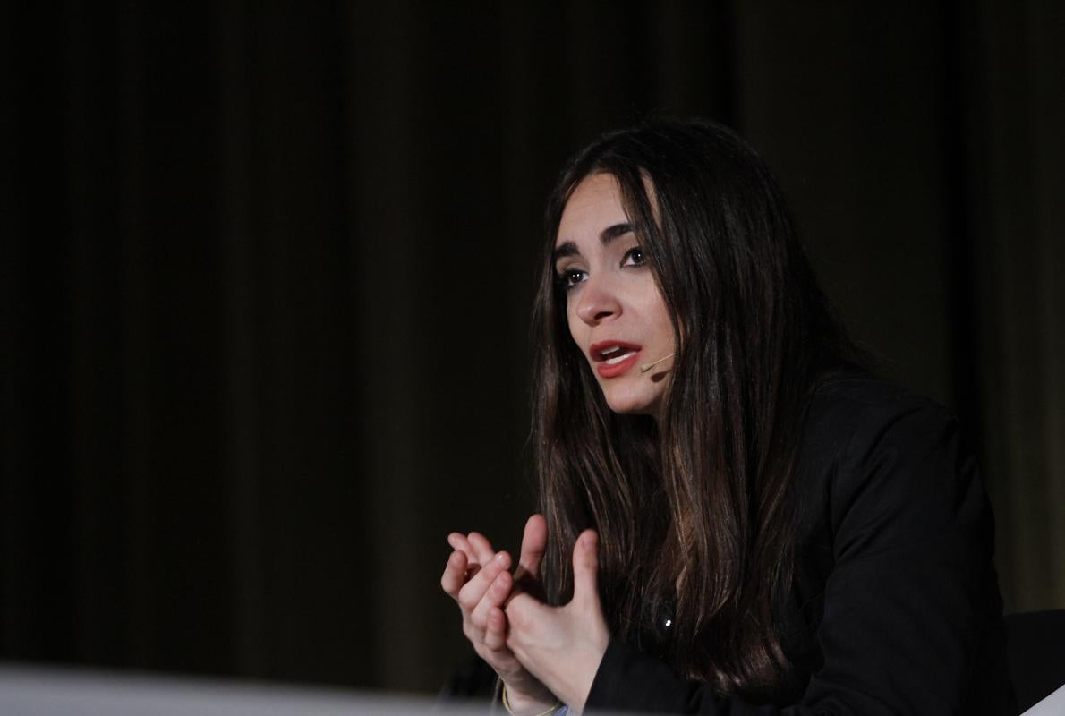 Míriam Fernández, durante una charla de Kliquers en Sevilla