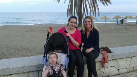 Loreto de vacaciones junto a Liliana y su bebé Izan