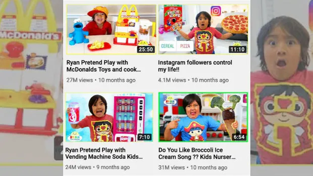 Los niños «youtubers» hacen que tus hijos quieran comida rápida, refrescos y demás productos insanos