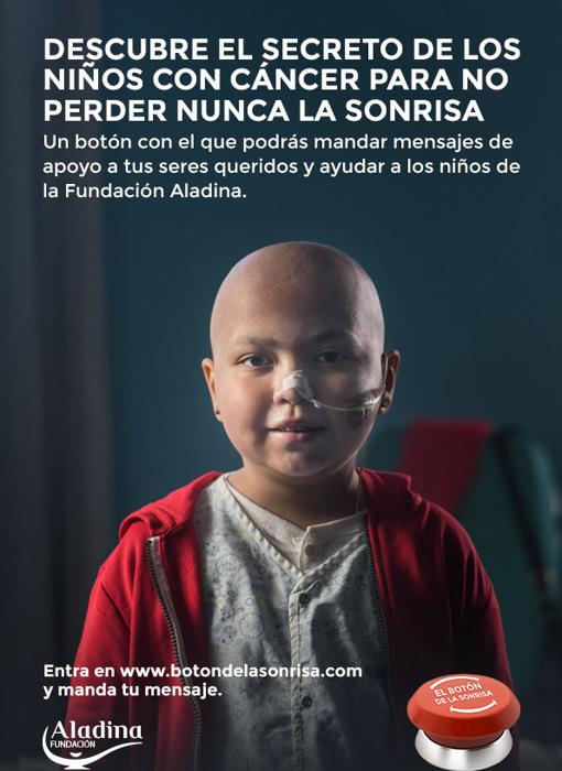 Daniela es imagen de la campaña El Botón de la Sonrisa de la Fundación Aladina