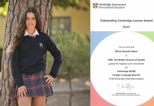 Una alumna de CBS recibe el más alto reconocimiento de Cambridge Assessment International Education