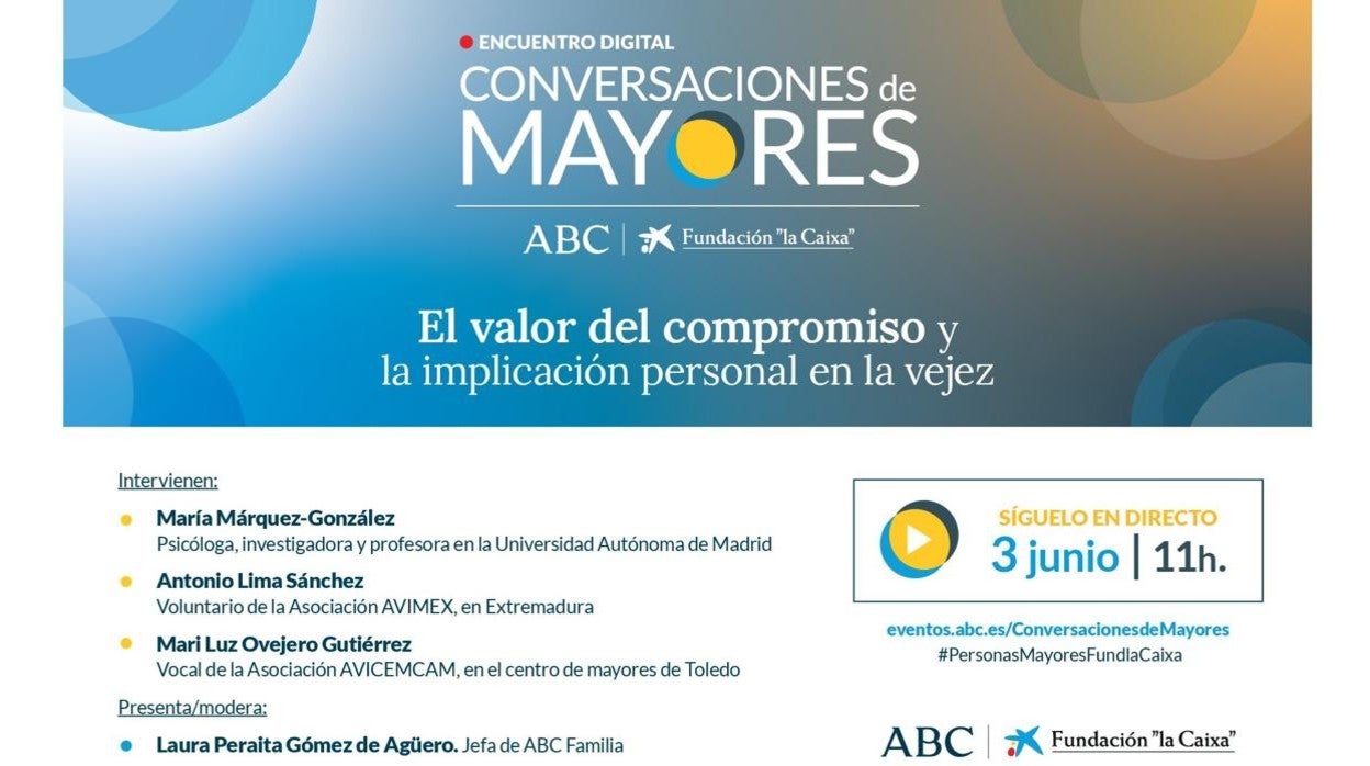 Compromiso y sentido de la vida en la vejez, a debate en el foro ABC y Fundación ”la Caixa”