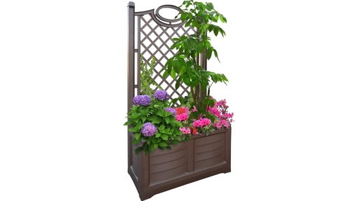 Jardinera con celosía