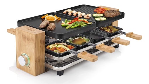 Raclette 8 personas grill, plancha y fondue