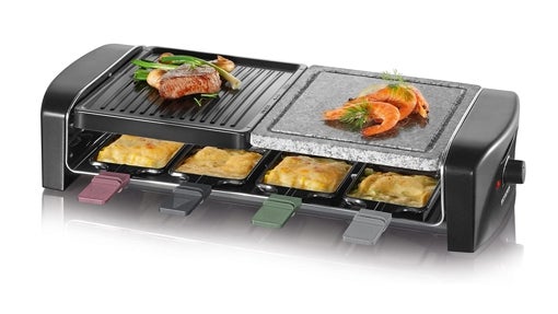 Raclette 8 personas con piedra natural y plancha