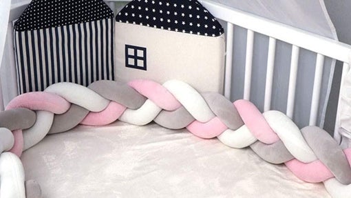 Parachoques para cuna de bebé trenzado