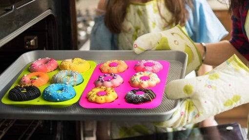 Moldes de silicona en forma de donuts