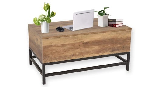 Mesa de centro con altura elevable