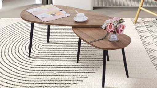 Mesa de centro de sofá con patas de metal