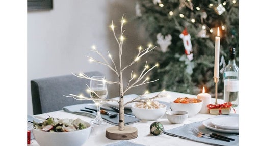 Mini árbol decorativo con luces