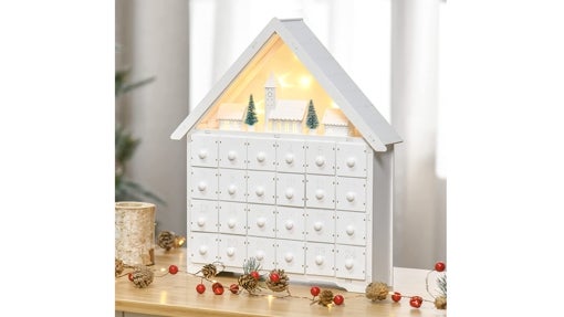 Calendario de adviento de madera