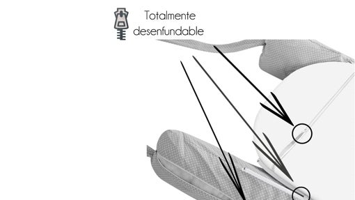 Cojín cuna reductor desenfundable