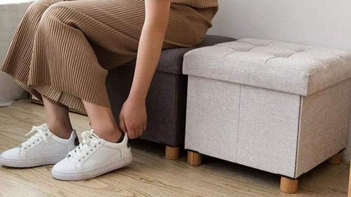 Taburete plegable con almacenaje