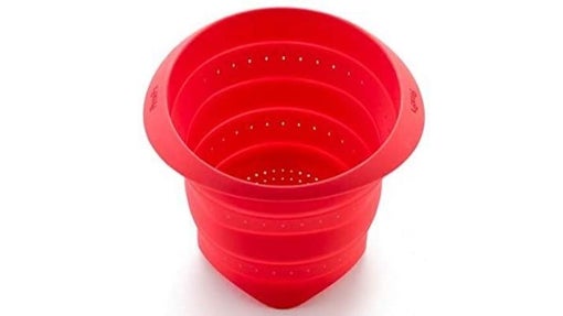 Colador de silicona colapsable rojo Lékué