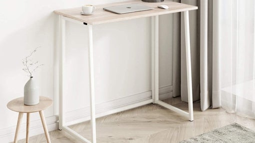 Escritorio blanco plegable