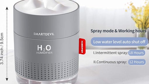 Humidificador de aire ultrasónico 500ml SmartDevil
