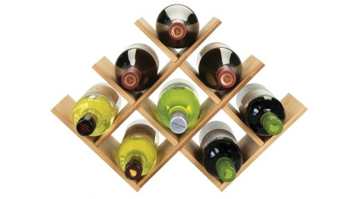 Estantería de madera para botellas de vino mDesign