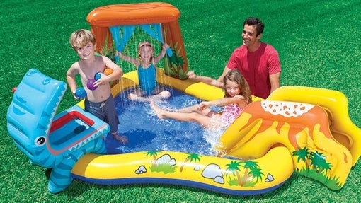 Centro de juegos hinchable dinosaurio Intex