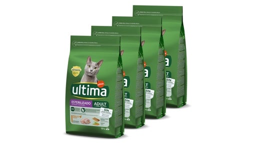 Pack de 4 piensos para gatos esterilizados Ultima