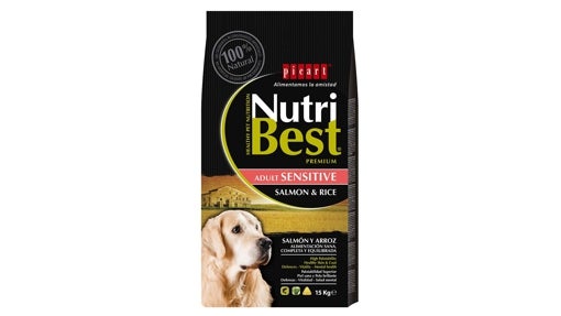 Comida para perros senior con salmón y arroz